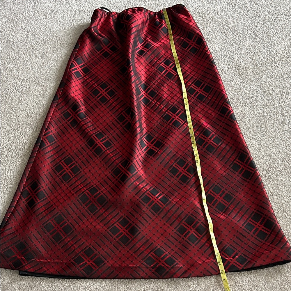 Alex Evenings Plaid Print Formal Maxi Skirt Size M